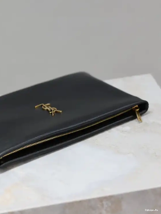 IN LAMBSKIN SMALL YSL POUCH CALYPSO 0525